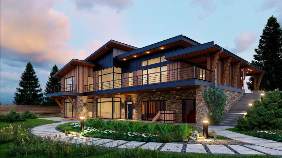 Проект дома на рельефе