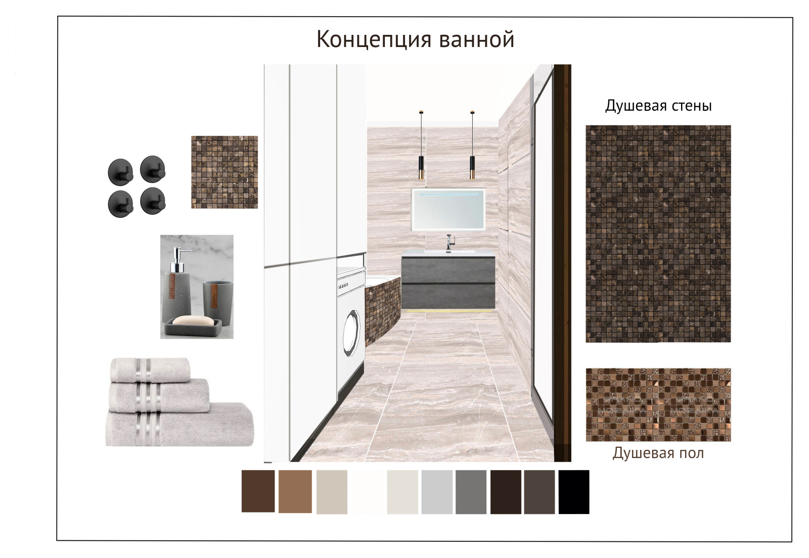 Обложка проекта: Коллажи к дизайн-проекту двухкомнатной квартиры