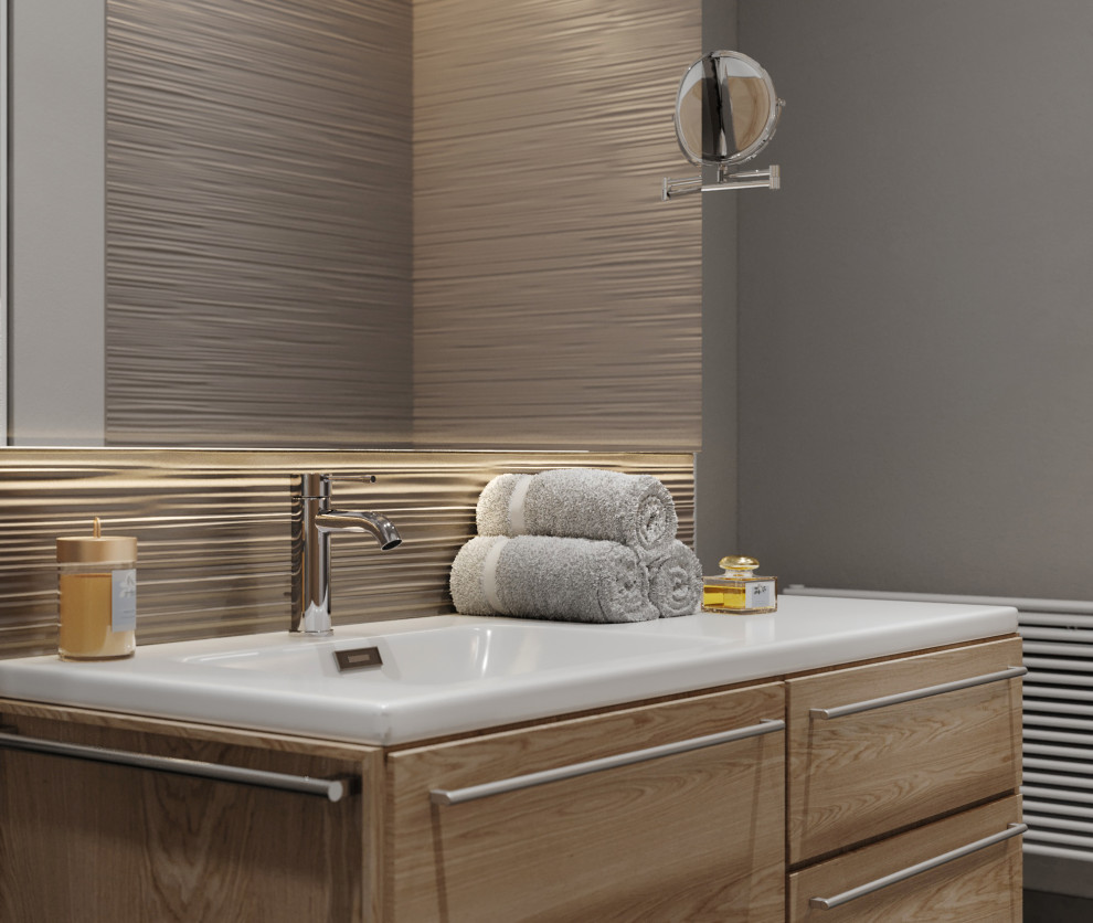 Ванная комната в стиле "сканди"