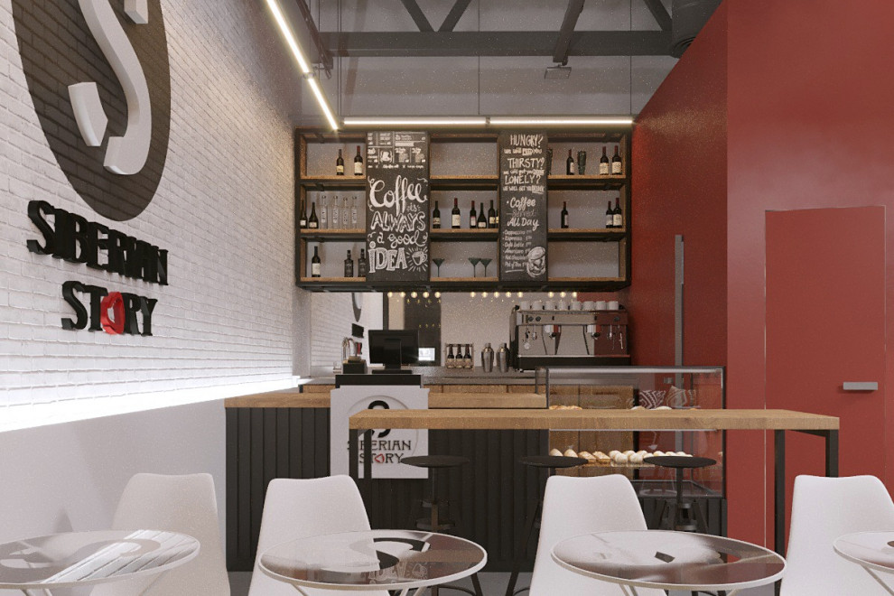 Дизайн кофейни "Siberian Story"