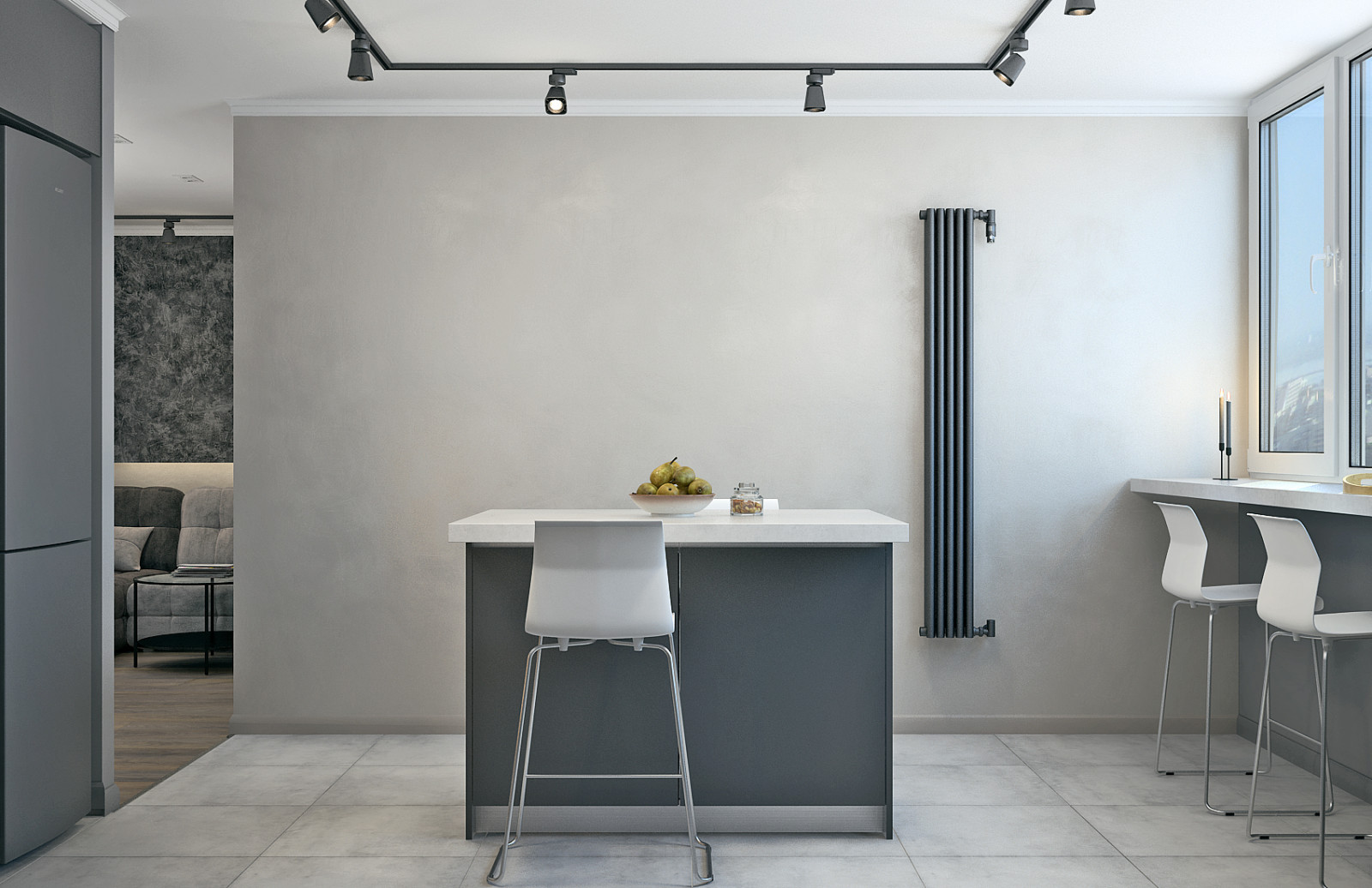 Современная однокомнатная квартира для молодого человека.