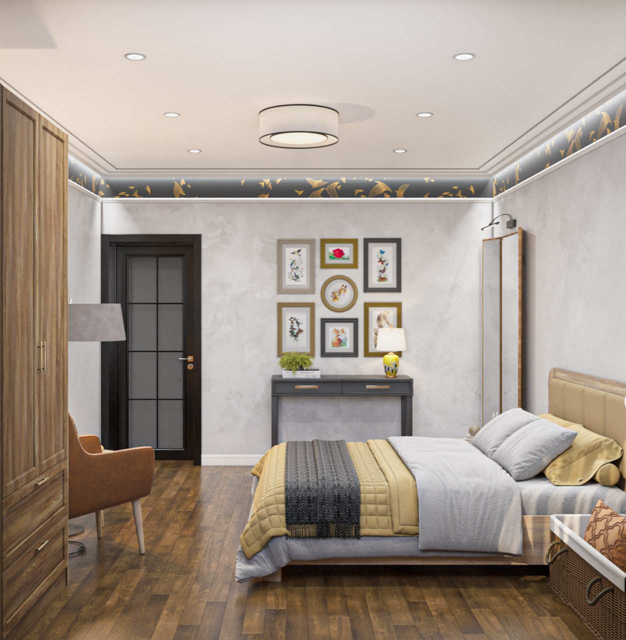 Спальня с деталями востока