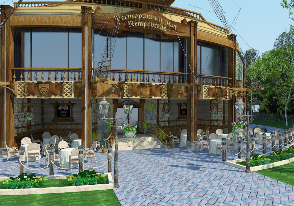 Фасад ресторанного дома Петровский (лихие 2009-10е)