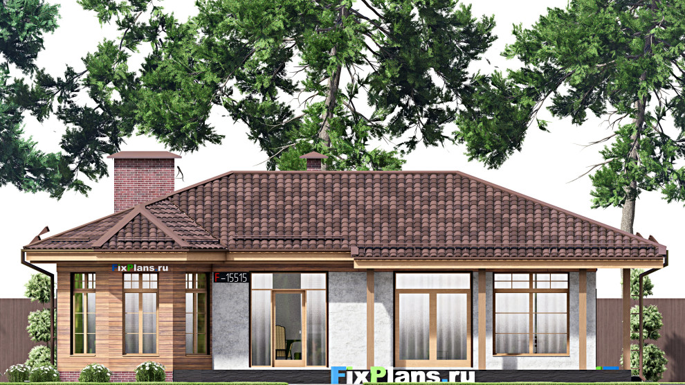 Проект одноэтажного дома 14х10м S104м2 F-15515