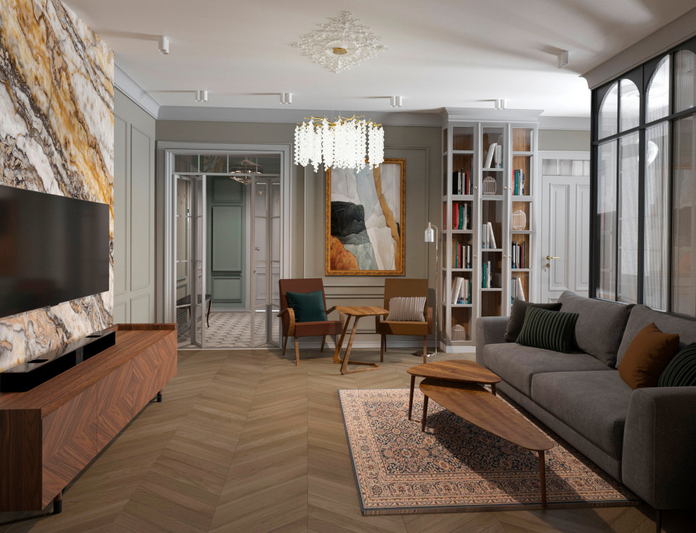 Историческая квартира в Москве, 157 м2