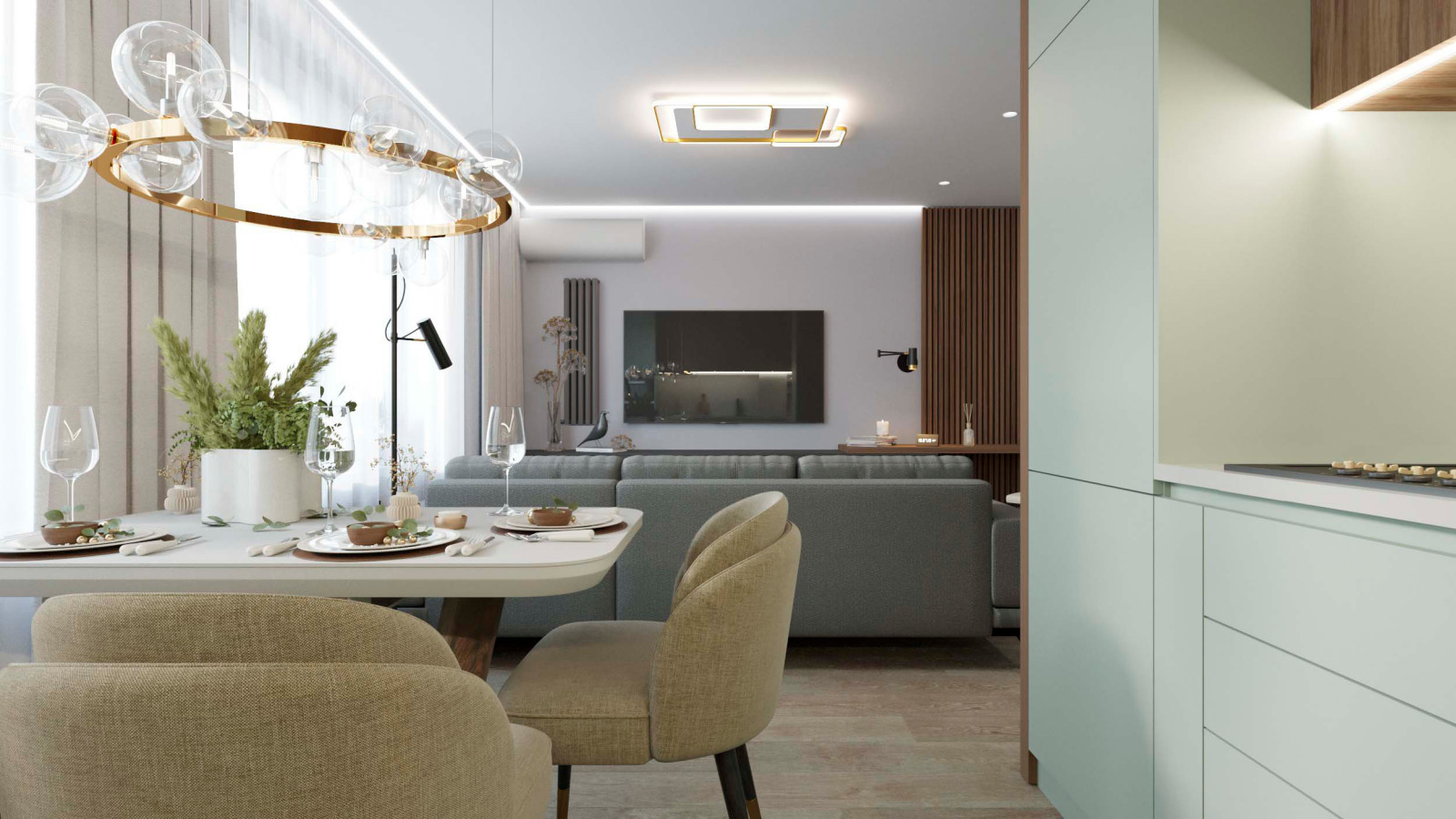 Дизайн проект квартиры 71м