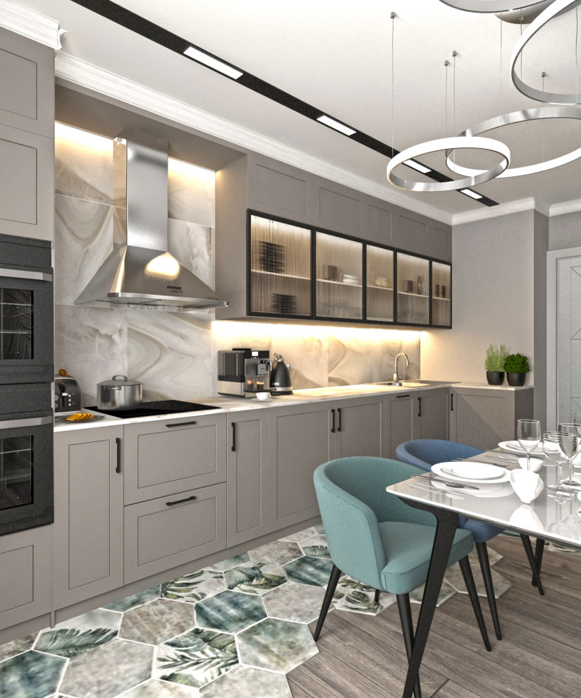 Трехкомнатная квартира в современном стиле в г. Новороссийск