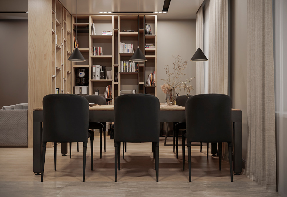 СОВМЕЩЕННАЯ КУХНЯ С БИЛЬЯРДНЫМ СТОЛОМ