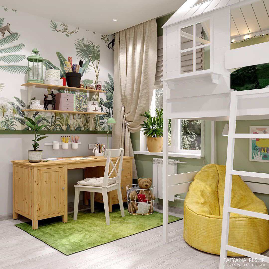 Детские обои Alltowall с тропическим сюжетом