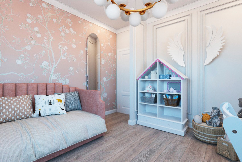 Двухэтажный дом для семьи с тремя детьми.