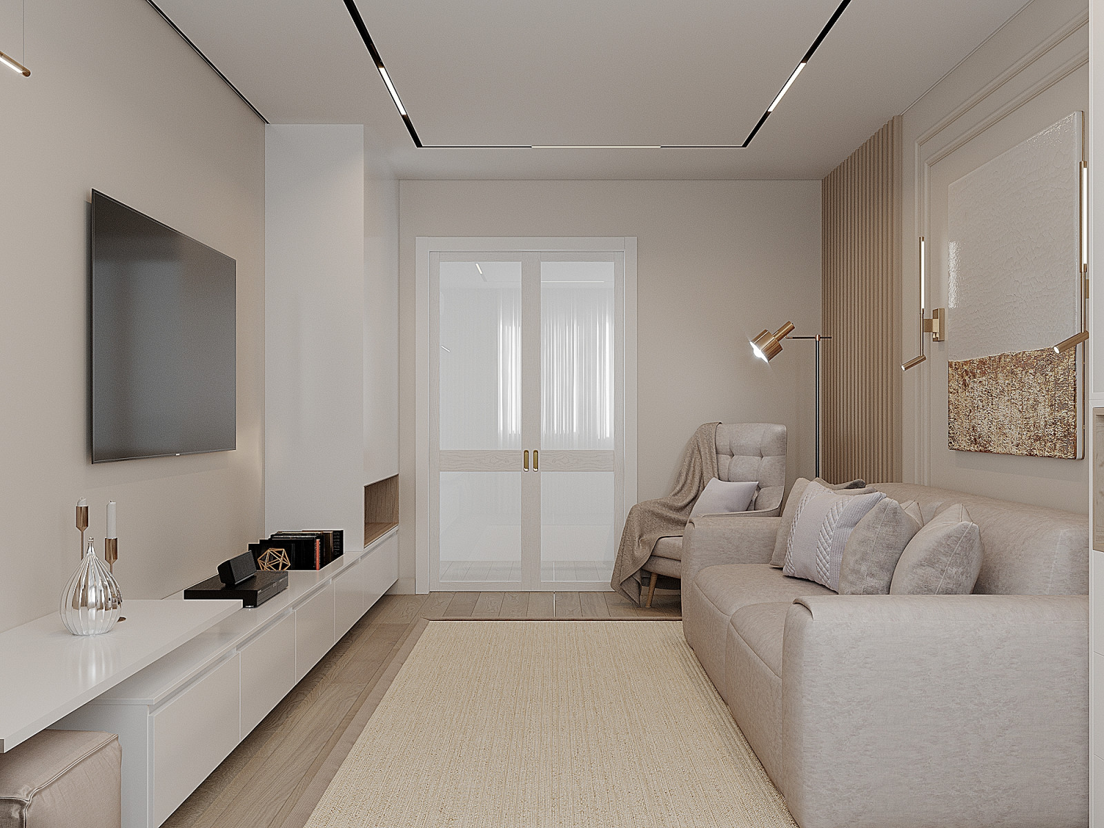 Дизайн интерьера 3-х комнатной  квартиры