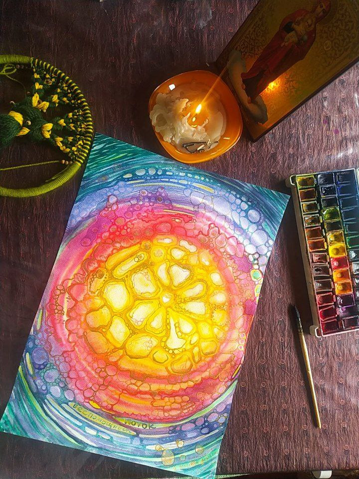 Обложка проекта: Живопись, графика, росписи стен в интерьере. Разные техники за несколько лет.