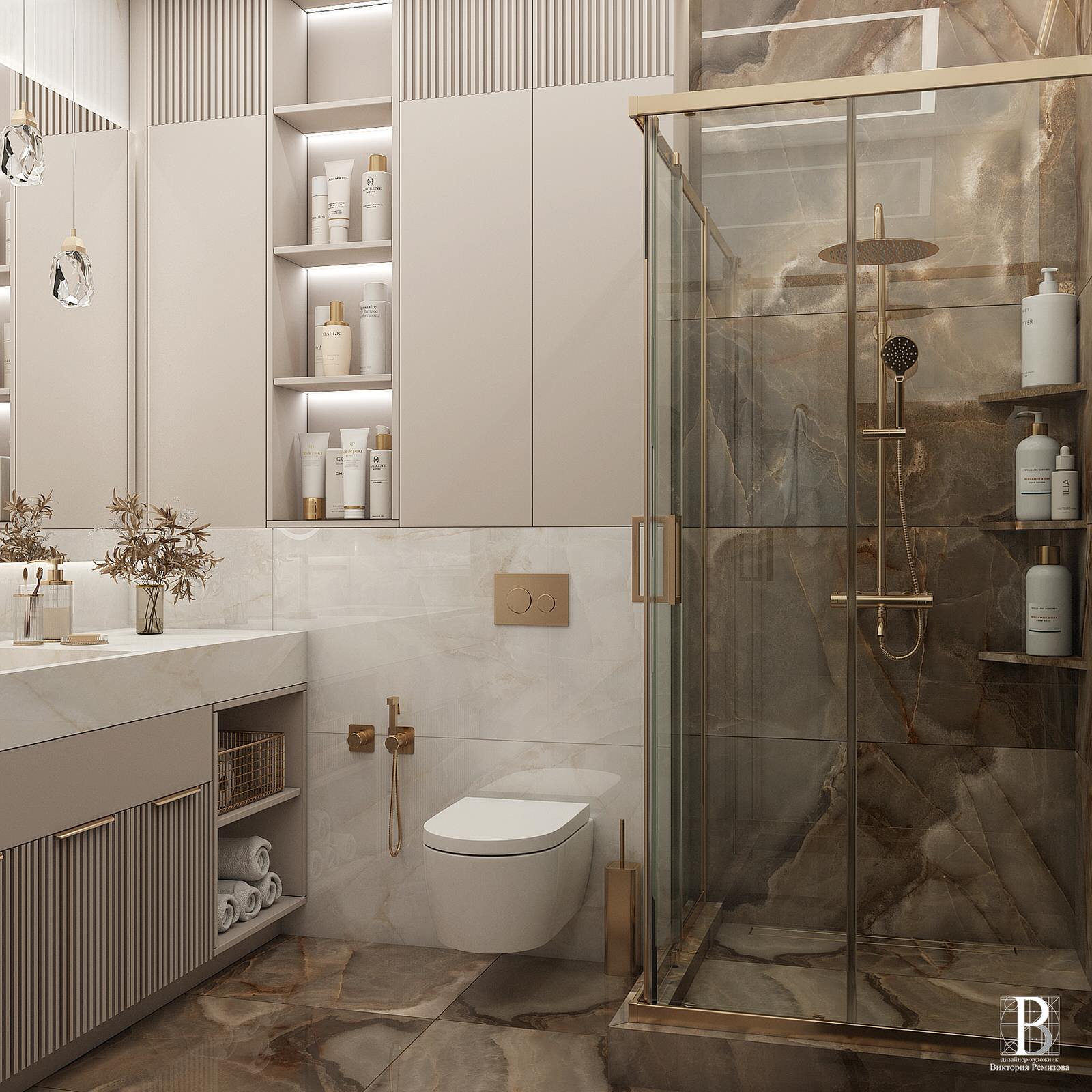 Дизайн интерьера квартиры 56,8 кв.м., г. Пятигорск, ул. Пестова 5