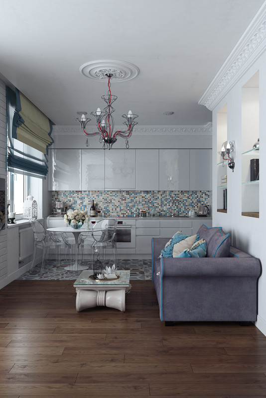 Гостиная-столовая Лофт ЖК Лосиный остров