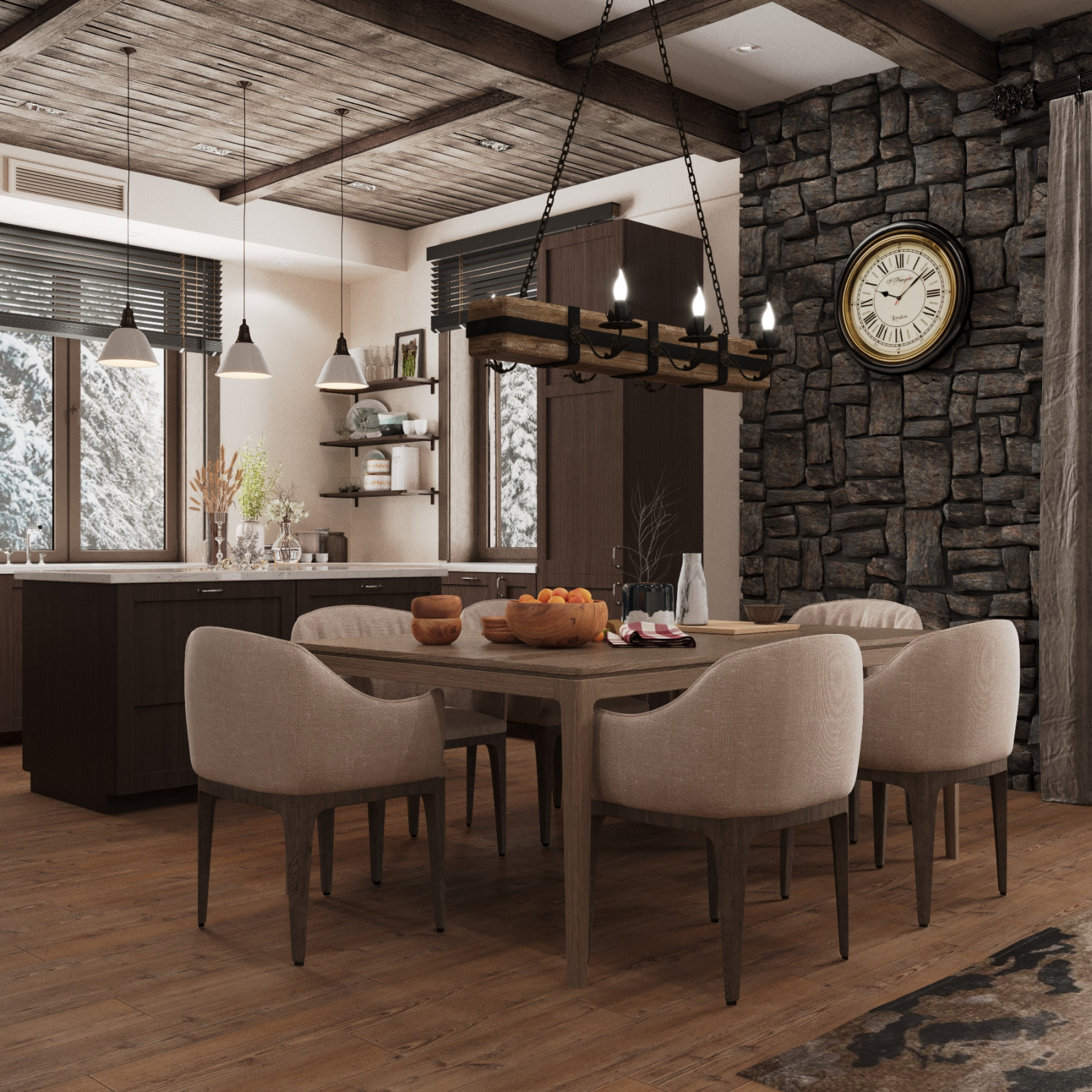 Дизайн интерьера гостиной на Луговой 41кв м