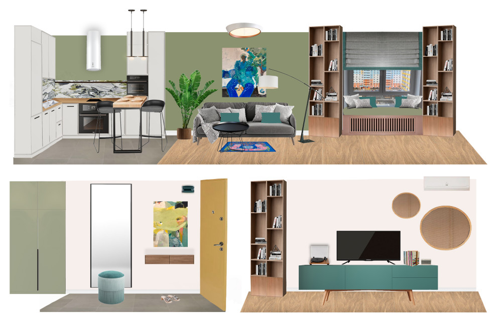 Дизайн-проект однокомнатной квартиры