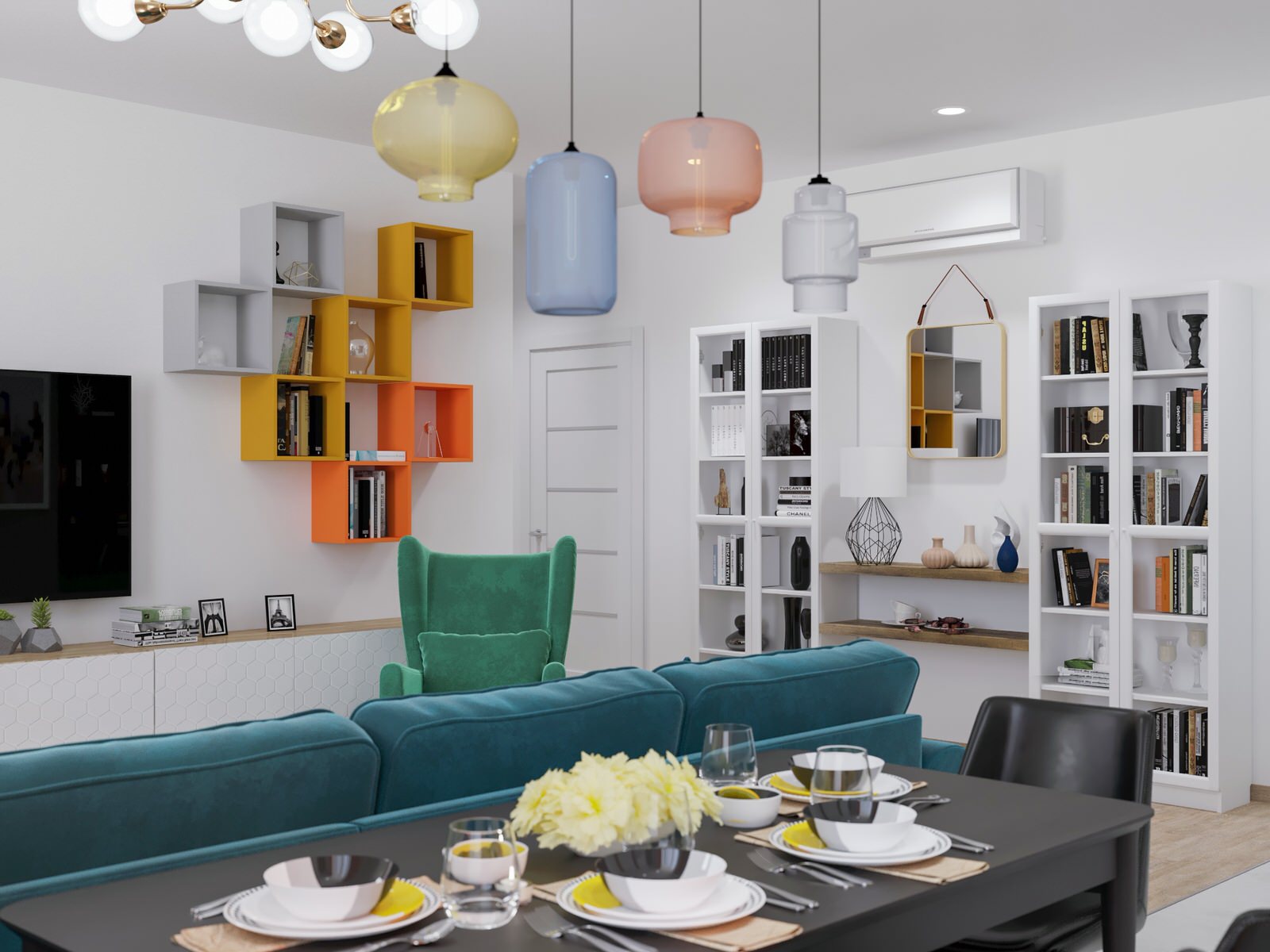 Гостиная в апарт-отеле