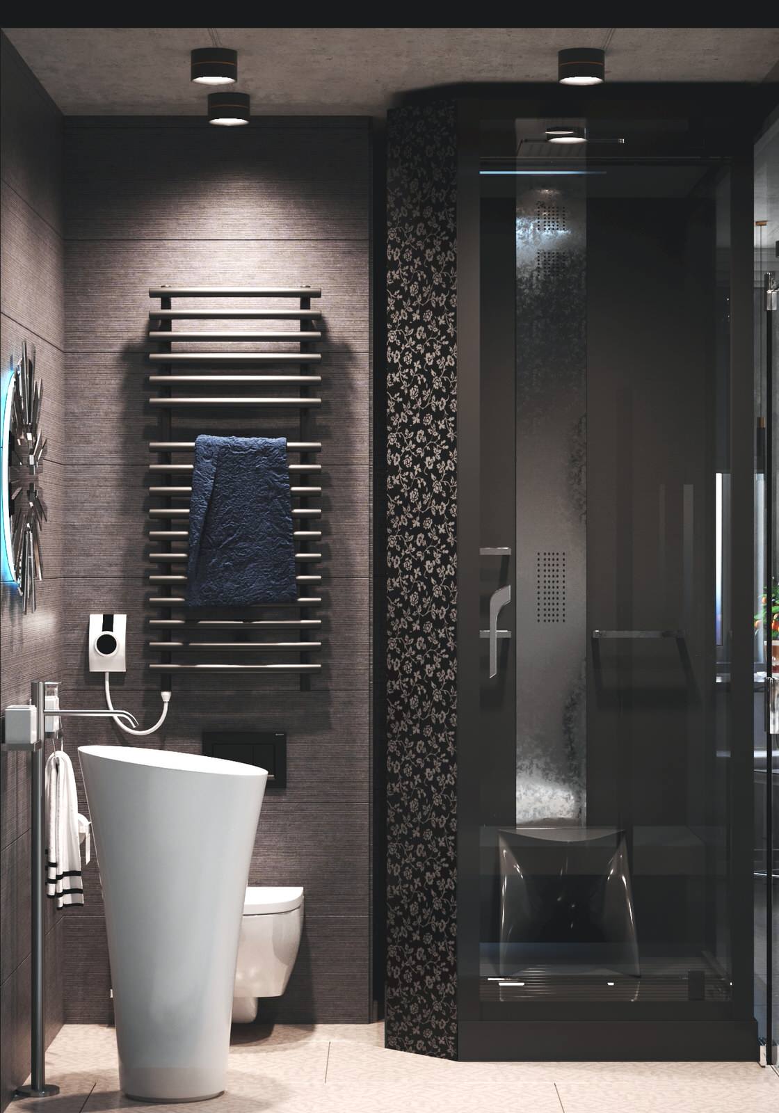 Models in party dresses - дизайн квартиры в стиле лофт и ар-деко, 54 кв.м.