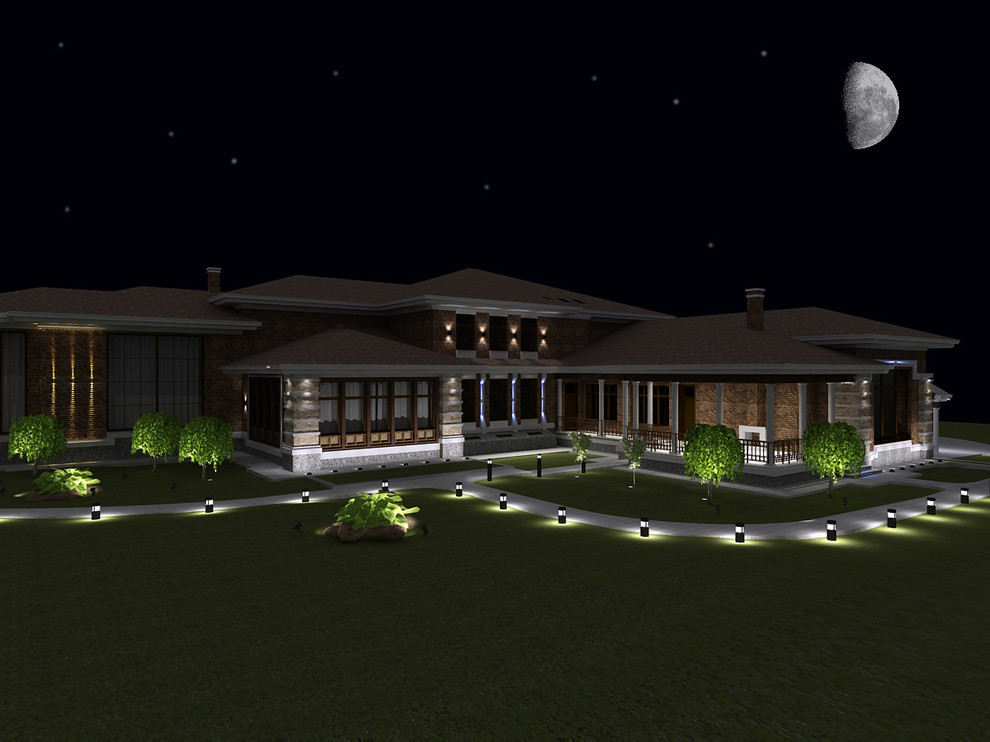 Освещение загородного комплекса