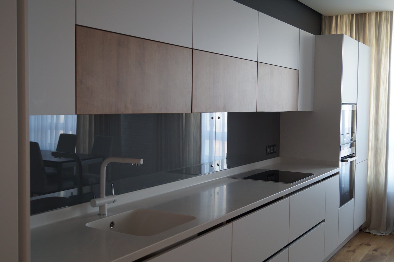 Ремонт квартиры в современном стиле - Гостиная - кухня - столовая