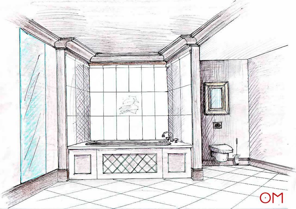 Обложка проекта: Эскиз ванной комнаты