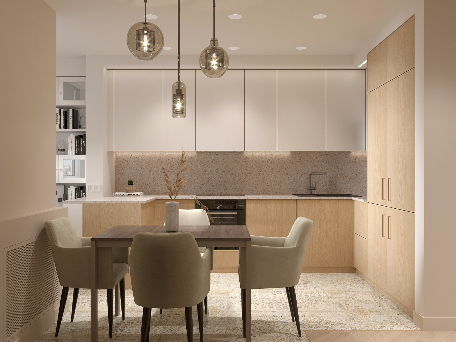 3-х комнатная квартира для семьи с двумя детьми и кабинетом