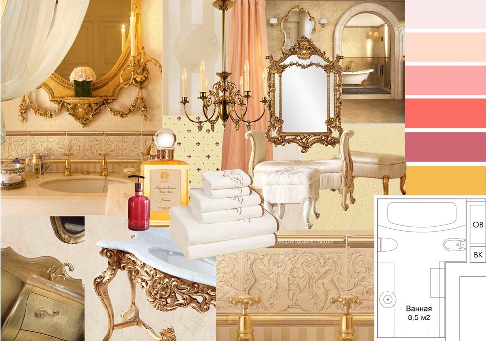 Квартира к классическом стиле нео-барокко