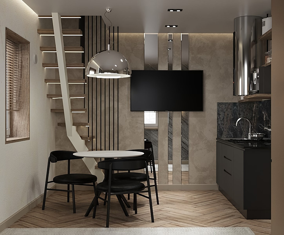 Проект кухни-гостиной в загородном доме