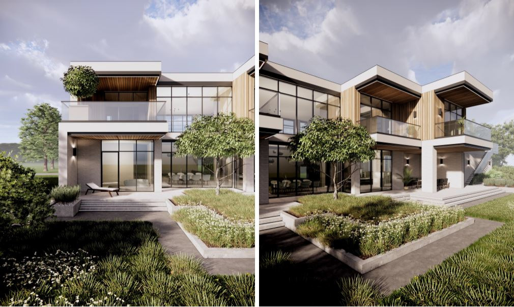 Проект с плоской кровлей 490 м2