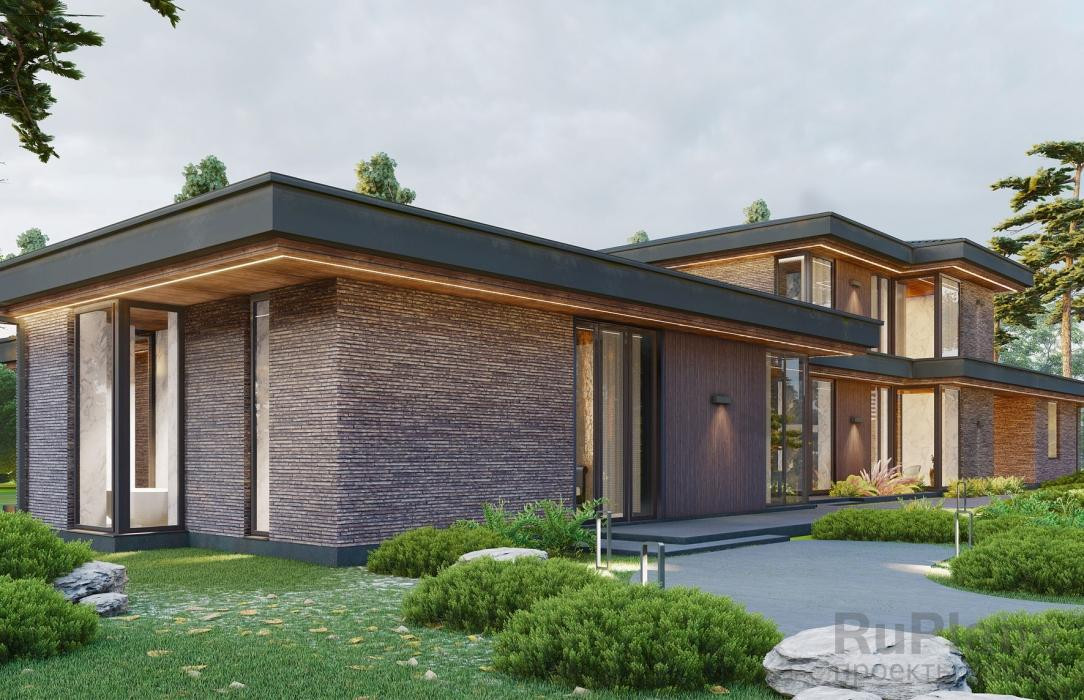 Rg5912 - Двухэтажный дом с зимним садом и гостевым флигелем