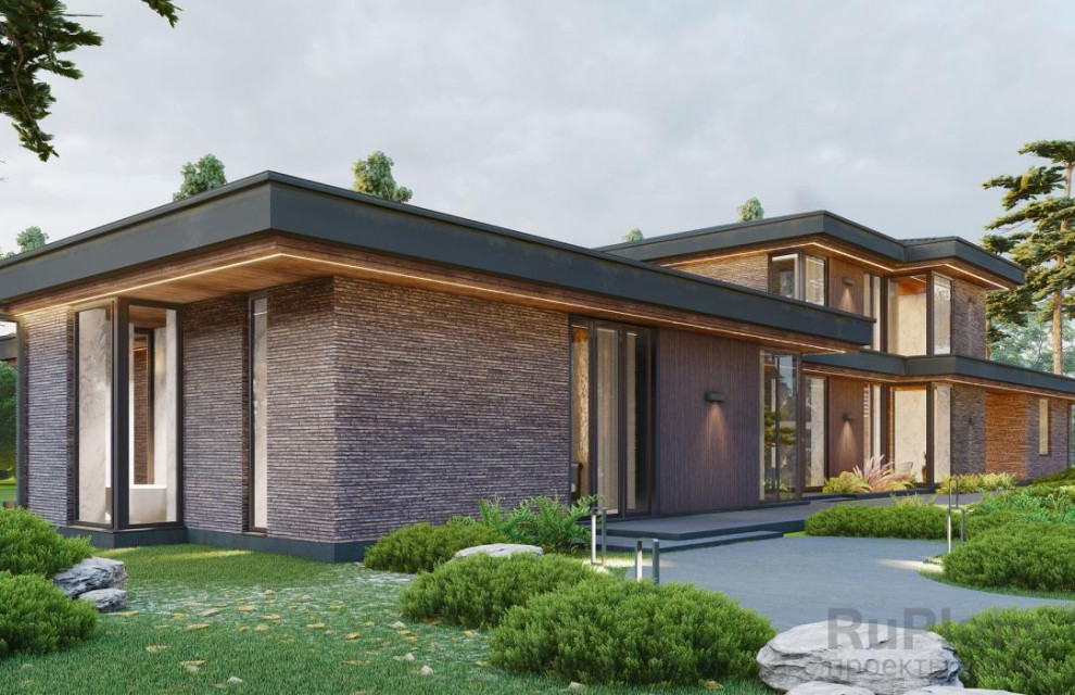 Rg5912 - Двухэтажный дом с зимним садом и гостевым флигелем