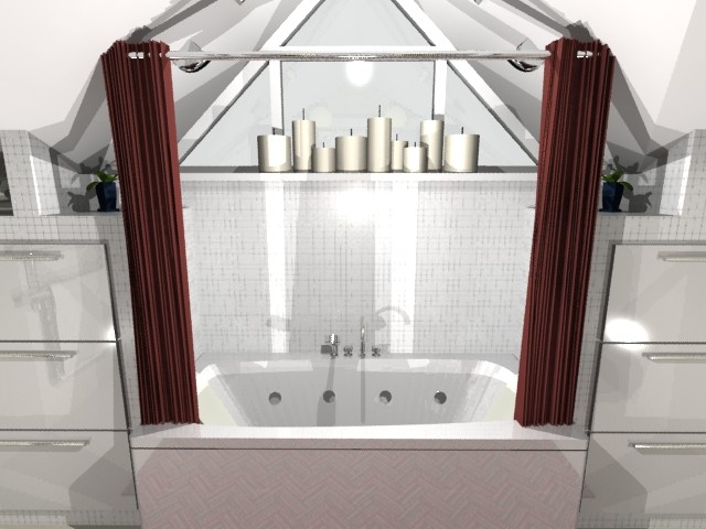 ванная комната на мансардном этаже