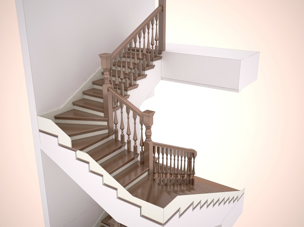 Облицовка лестницы Жаворонки