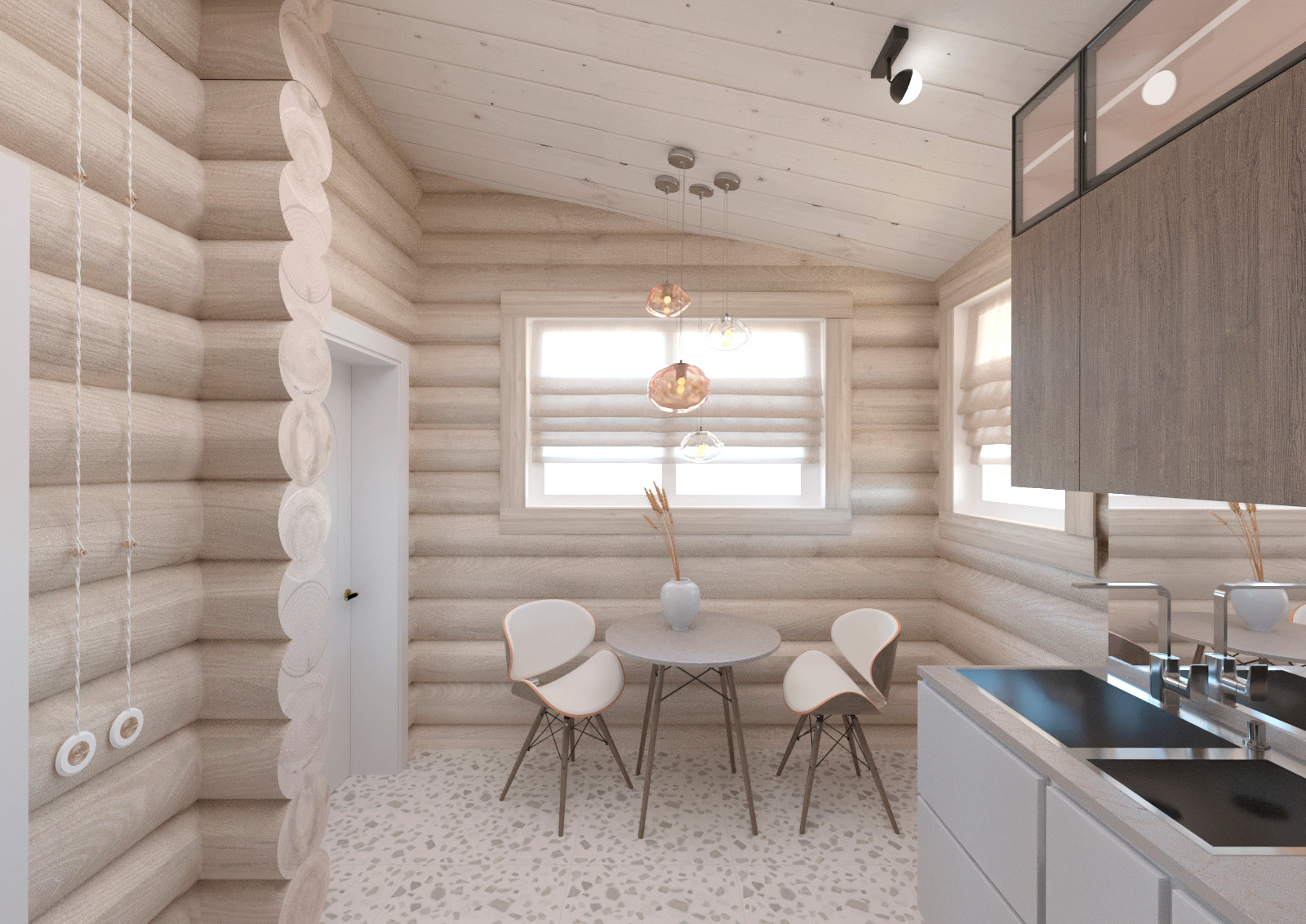 Дизайн интерьера в доме-срубе