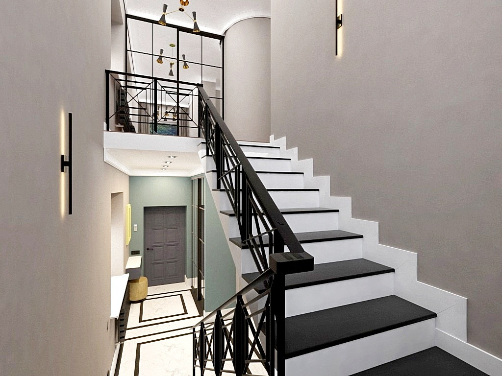 Атмосферный дизайн квартиры в самом сердце города 125 кв.м.