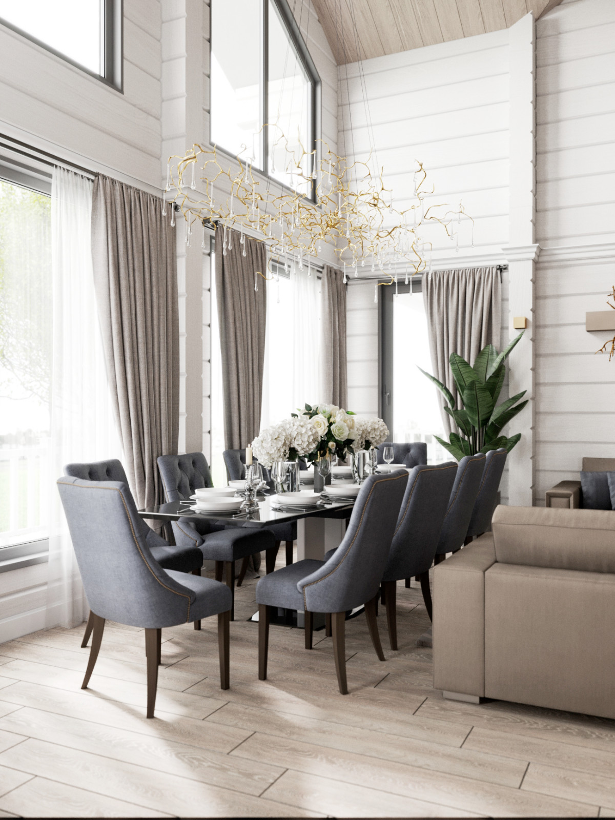 Кухня в загородном доме