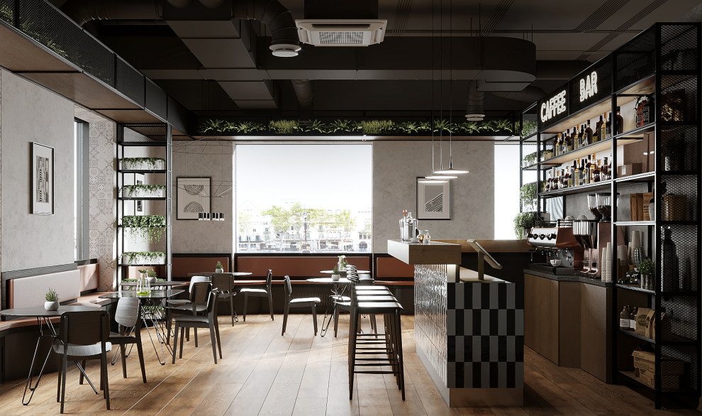 Дизайн-проект пиццерии в Москве