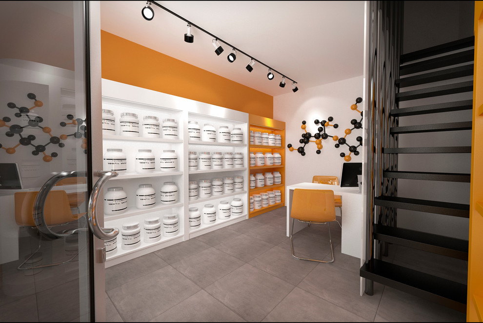 Дизайн-проект интерьера магазина спортивного питания "SynTech"