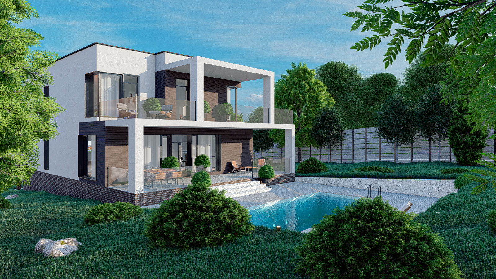 Дом с плоской крышей