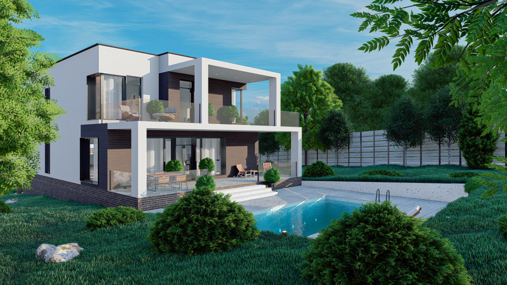 Дом с плоской крышей