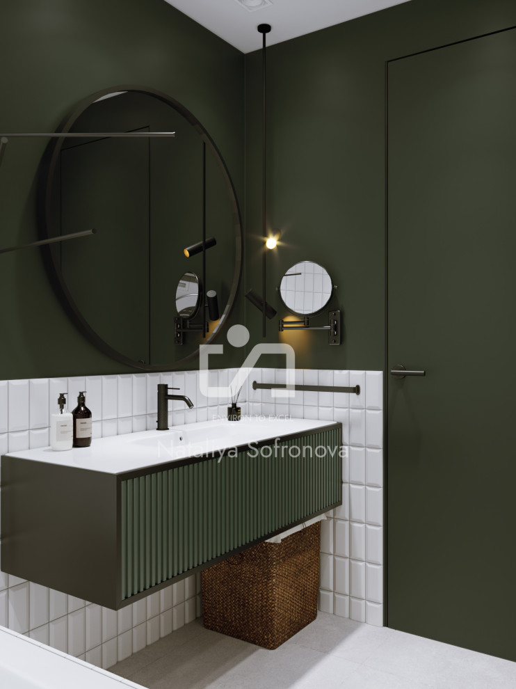 Deep Green Bathroom