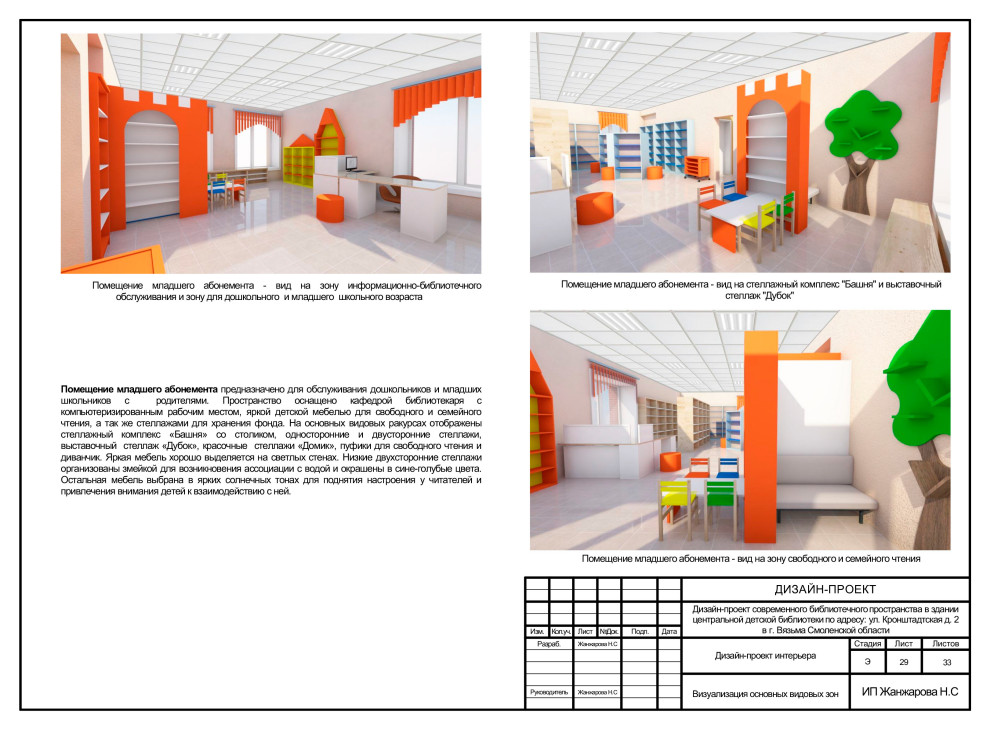 Дизайн-проект детской библиотеки