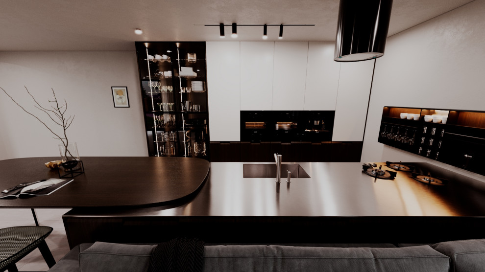 Обложка проекта: Combined living room and kitchen