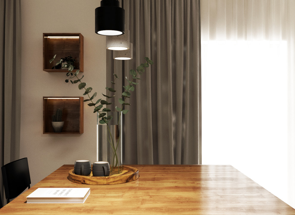 Квартира в оттенках серого и зеленого