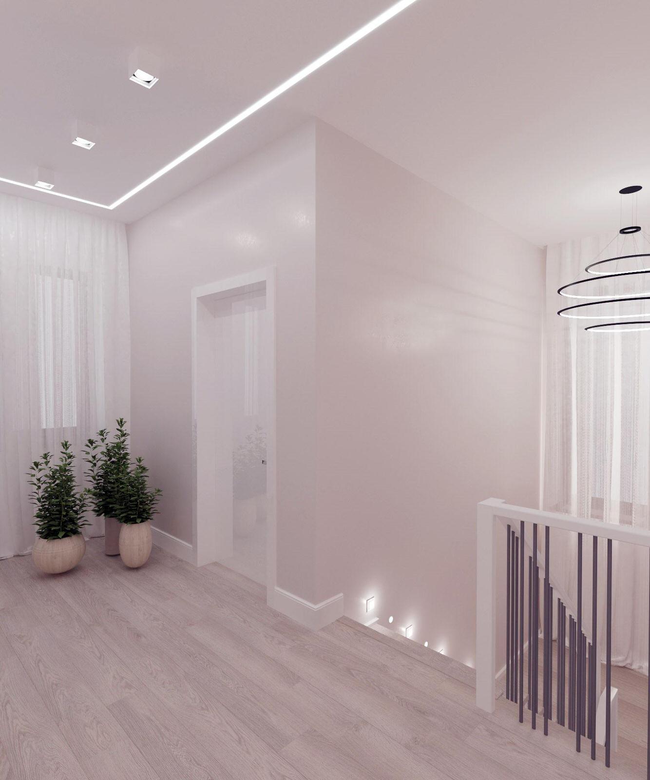 Дом 140кв.м. для взрослой пары в современном стиле с элеменами хай-тек