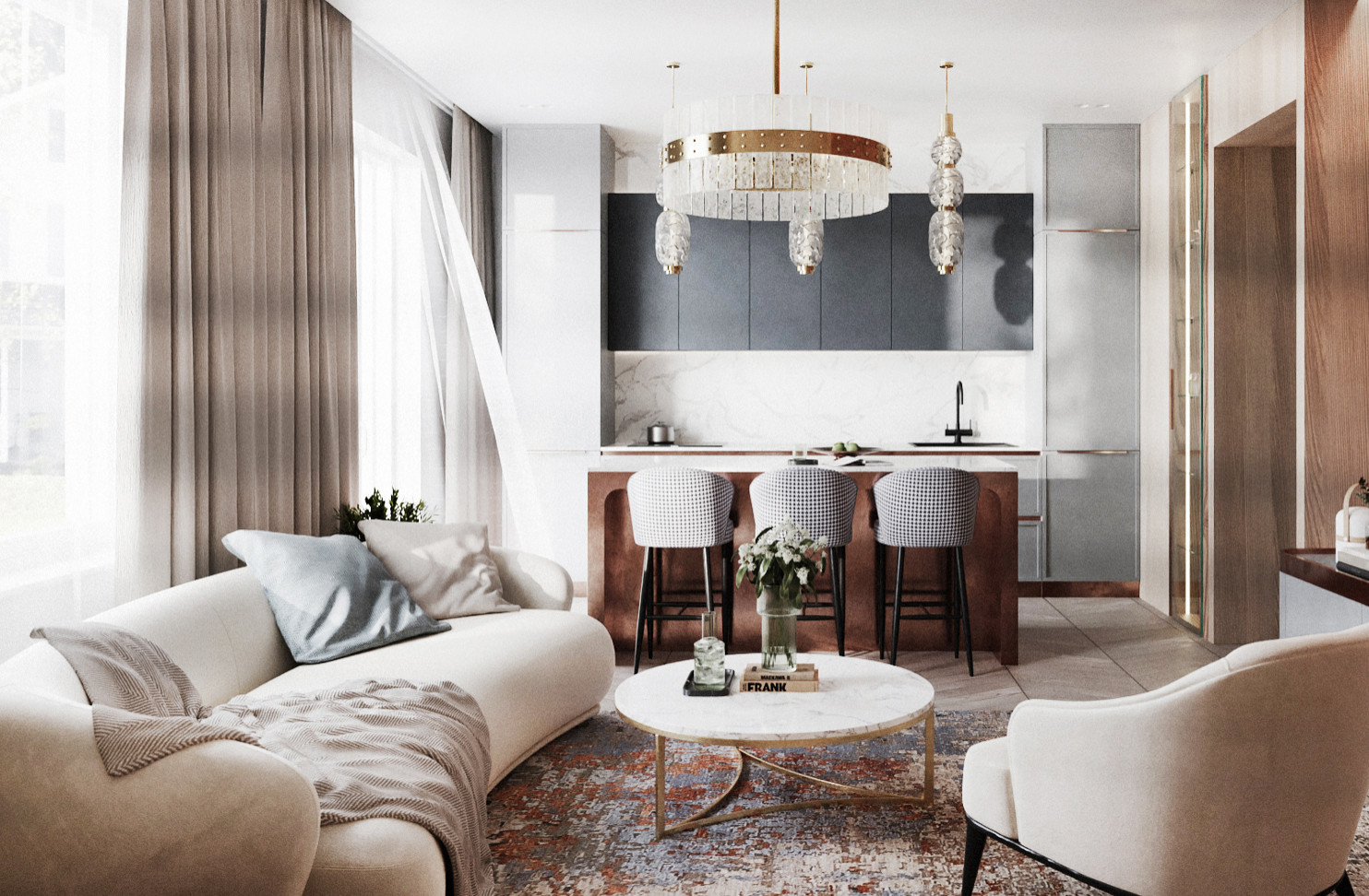 Обложка проекта: Проект квартиры 80 м.кв. ЖК "Дом у Невского"