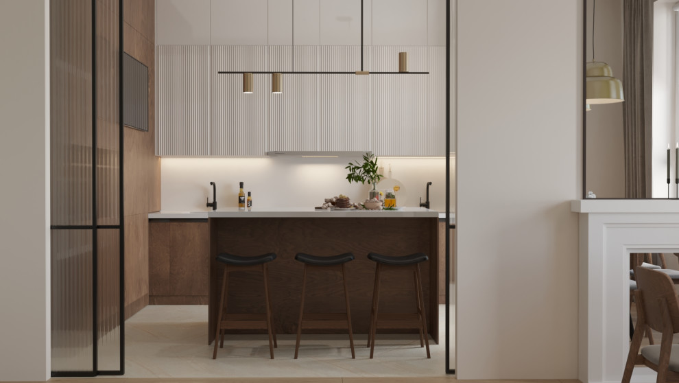 Современная кухня-гостиная