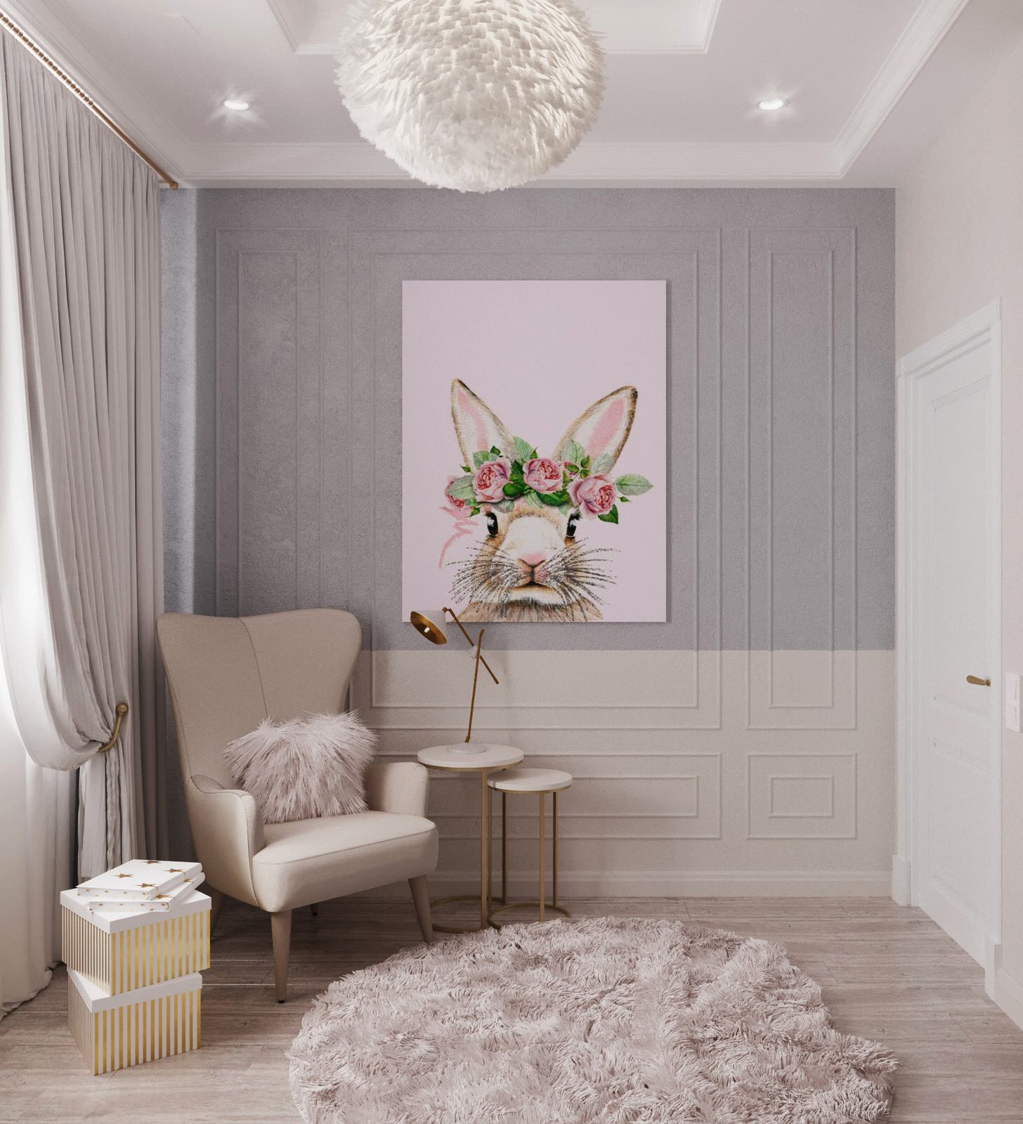 Визуализация детской спальни №1.