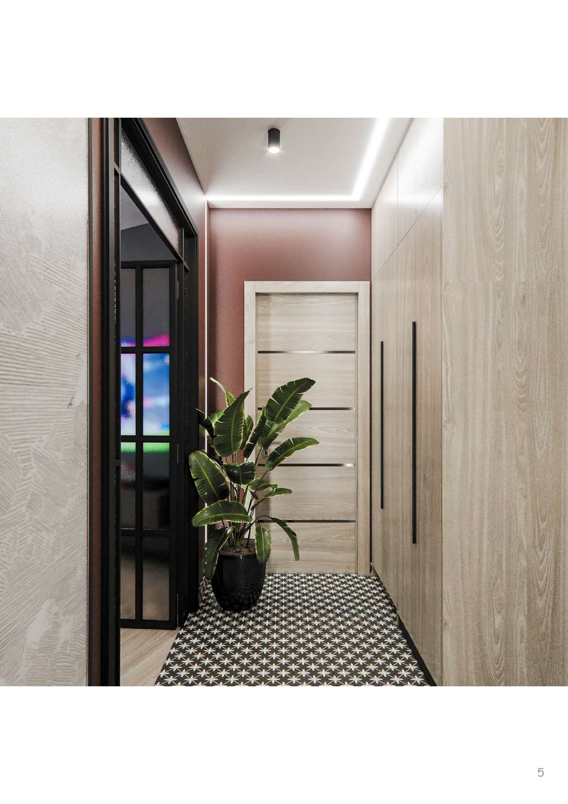 квартира в современном стиле в темных оттенках