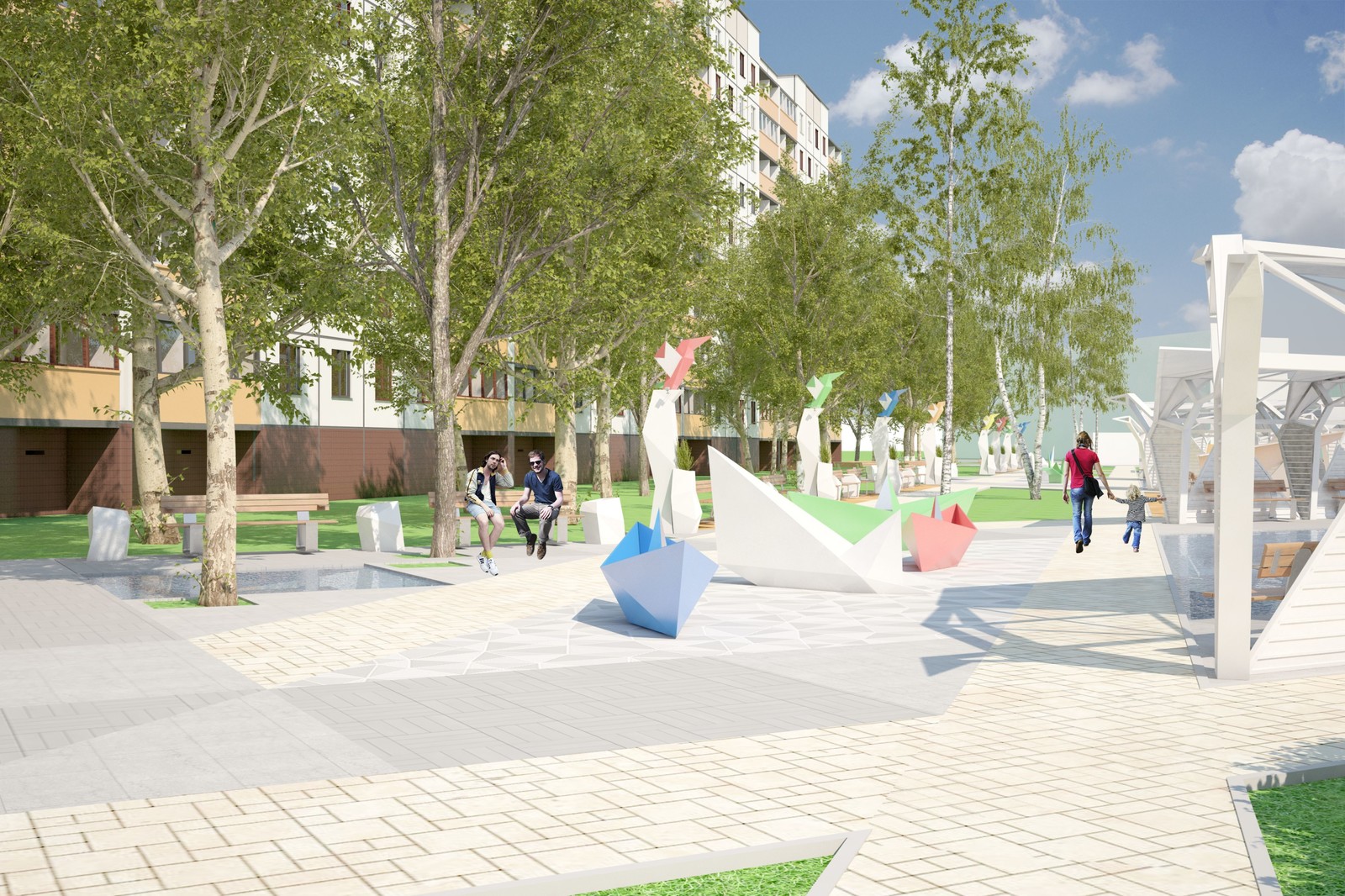 Скульптуры "кораблики"